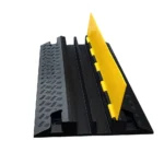 Dual Channel Rubber Cable Protector 1000mm – Heavy Duty Cable Ramp with Lid - Image 2