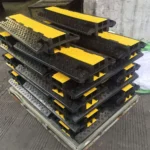 Dual Channel Rubber Cable Protector 1000mm – Heavy Duty Cable Ramp with Lid - Image 3