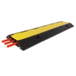 Triple Channel Rubber Cable Protector 1000mm – Heavy Duty Cable Ramp with Lid