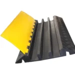Ultra Heavy Duty Triple Channel Cable Protector 900mm – Industrial Rubber Cable Ramp - Image 2