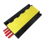 4 Channel Rubber Cable Protector 900mm – Heavy Duty Multi Cable Ramp with Lid