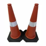 Rubber Base 750mm Traffic Cones for Road Safety - Image 2