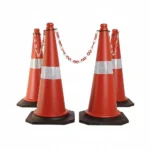 Rubber Base 750mm Traffic Cones for Road Safety - Image 3