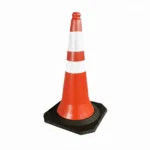 Rubber Base 750mm Road Safety Cone with Chain Support
