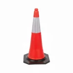 Rubber Base 750mm Orange Traffic Cones for Road Safety