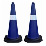 Rubber Base 750mm Blue Traffic Cones for Parking Safety - Image 3